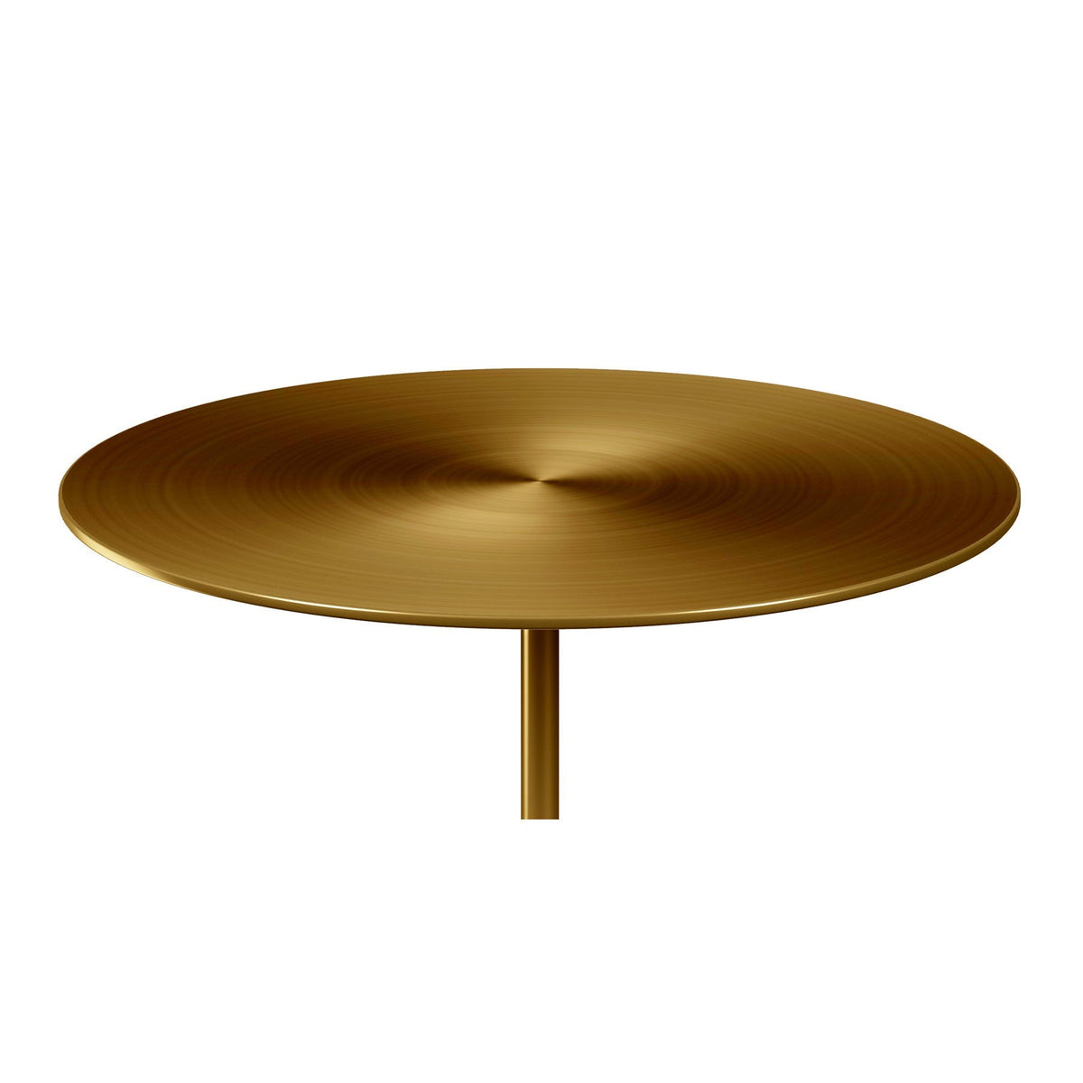 HMS 17\" Gold and White Steel and Stone Round Coffee Table Elegant Indoor Living Room Furniture for Home Use