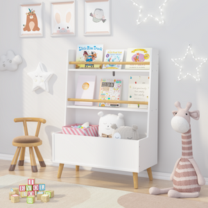 FCJ Children's Bookshelf Industrial-Contemporary Antique Design for Home Living Room Bedroom & School Book Storage