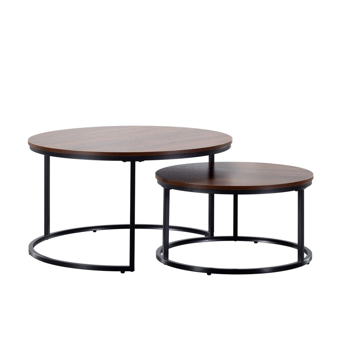2-Piece Nesting Round Coffee Table Set