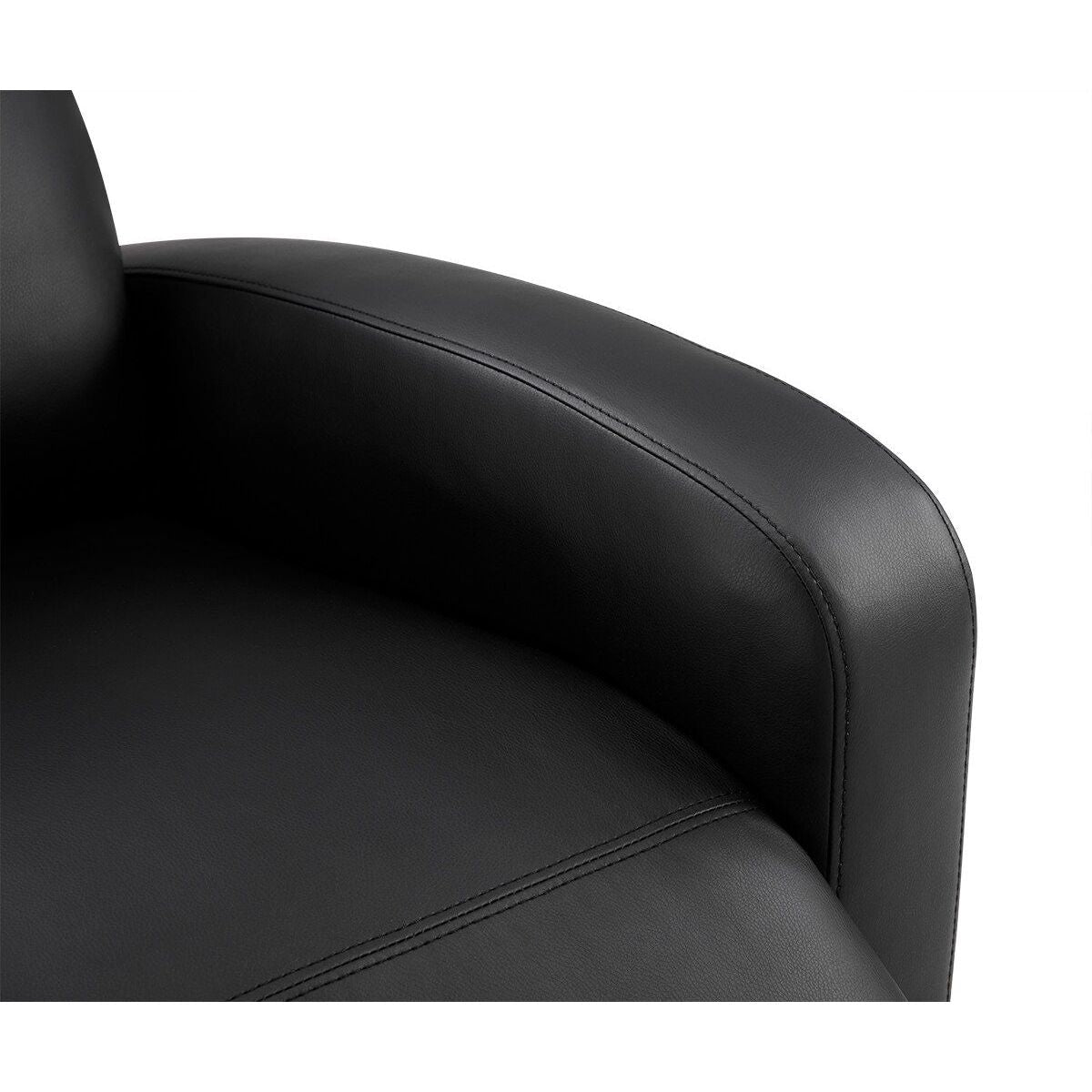 Single-S Manual Recliner Chair Comfortable PU Leather Upholstery for Small Spaces