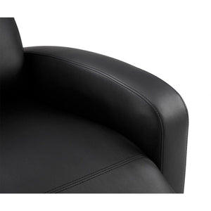 Single-S Manual Recliner Chair Comfortable PU Leather Upholstery for Small Spaces
