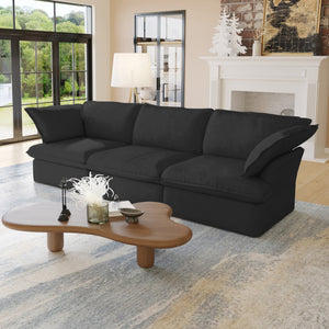 ATUNUS USA Warehouse in Stock Drop Shipping Sofa Living Room Furniture Modern Beige Fabric Modular Sectional Couch Sofa Set