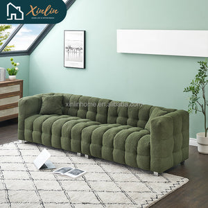 Free Shipping 102-Inch Pink Teddy Fleece Sofa for Living Room, Bedroom, or Apartment - Includes Two Chic Throw Pillows