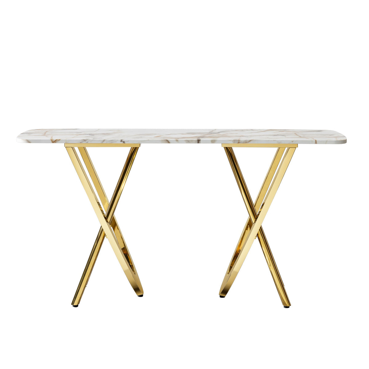 Italian Marble Mdf Wooden Console Table Modern Luxury Design Gold Stainless Steel Entryway Console Tables Living Room Furniture