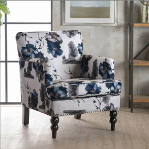 FCJ HARRISON Traditional Tufted Club Chair Genuine Leather Oak Reclining French & Antique Design for Home Office & Living Room