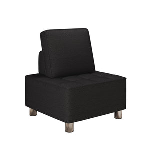 American Warehouse 30-Inch Black Teddy Fleece Single Seat Sofa Chair Modern Design for Home Office Bedroom and Outdoor Living