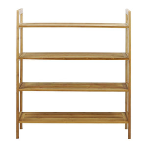 4-Tier Natural Bamboo Shoe Rack
