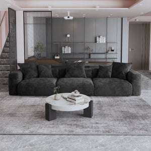American Vacuum Compressed Black Modular Sectional Sofa Couch Large Corduroy Fabric Sofa Set