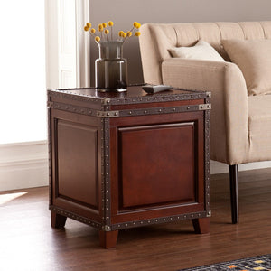 HMS 24\" Rustic Brown End Table Tea Table for Living Room Entry Home Office Dining School Versatile Furniture Set