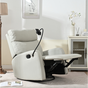 Modern Small Rocking Chair Swivel Recliner Extendable Bedroom Chair Synthetic Leather Living Room Sofa Home Furniture Set