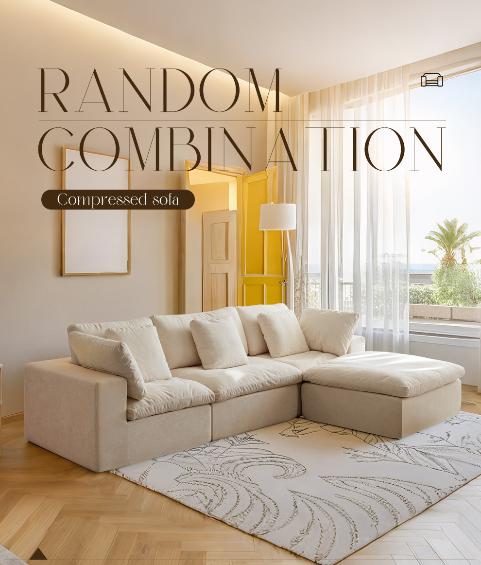 Luxury Comfortable Lounge Compressed Sofas US Drop Shipping Compression Sofas L Shaped Modern Vacuum Compressed Sofas