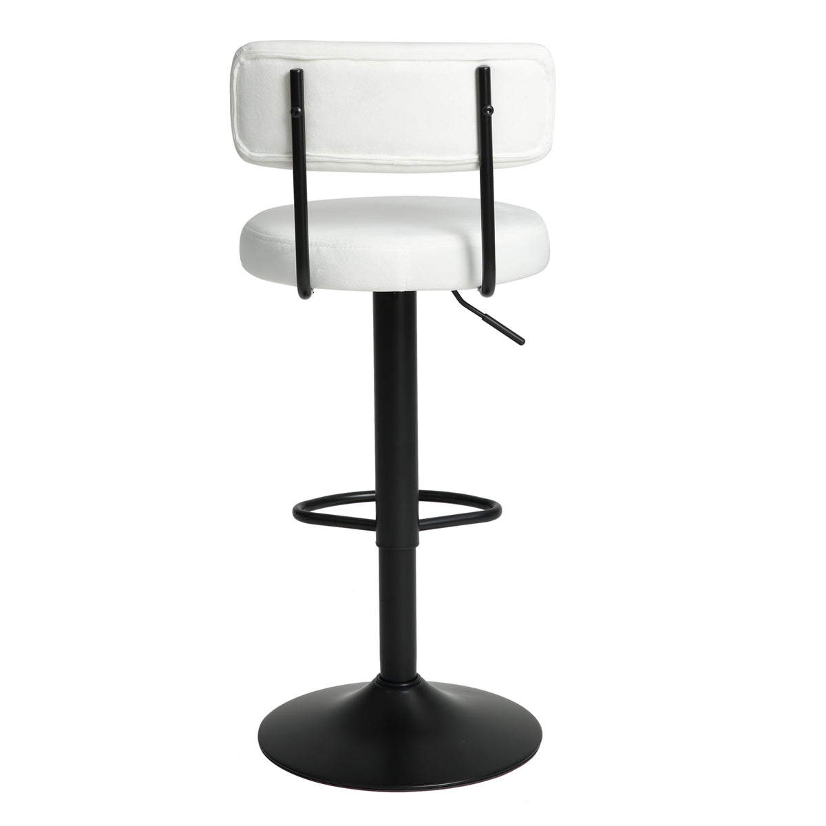 Counter Stools,Set of 2 Bar Stools with Back and Footrest, Modern Metal Counter Height Barstools for Kitchen Home Bar