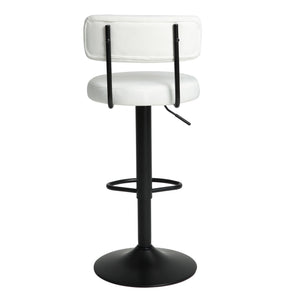 Counter Stools,Set of 2 Bar Stools with Back and Footrest, Modern Metal Counter Height Barstools for Kitchen Home Bar