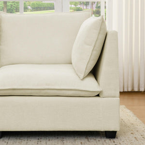 Comfy Cloud Couch Loveseat with 2 Ottoman Modern Chenille Love Seat Upholstered Modular Couch Sleeper for Living Room,