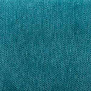 Pisano Contemporary Chenille Fabric Armless Accent Chair with Pillow, Teal Blue