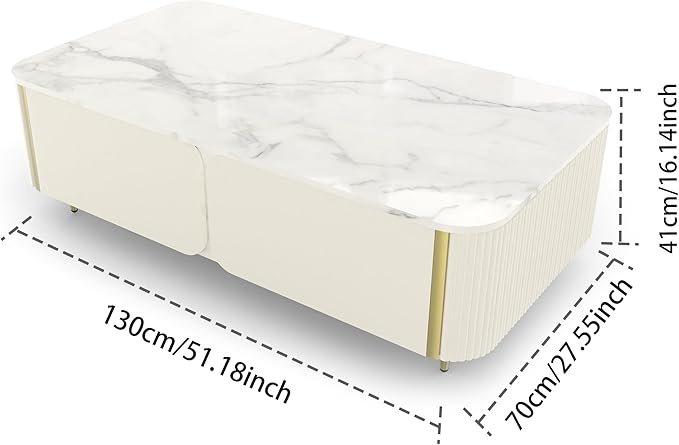 Hot Sale Modern Style Living Room Sintered Stone Coffee Table TV Cabinet Combo Set High-grade Simple Wood Coffee Table