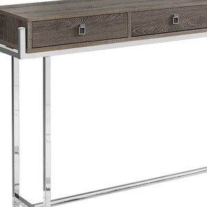HMS 48\" White Silver MDF Console Table Drawers Accent Rustic/minimalist for Entry Villa Living Room Hotel Bedroom Rustic Decor