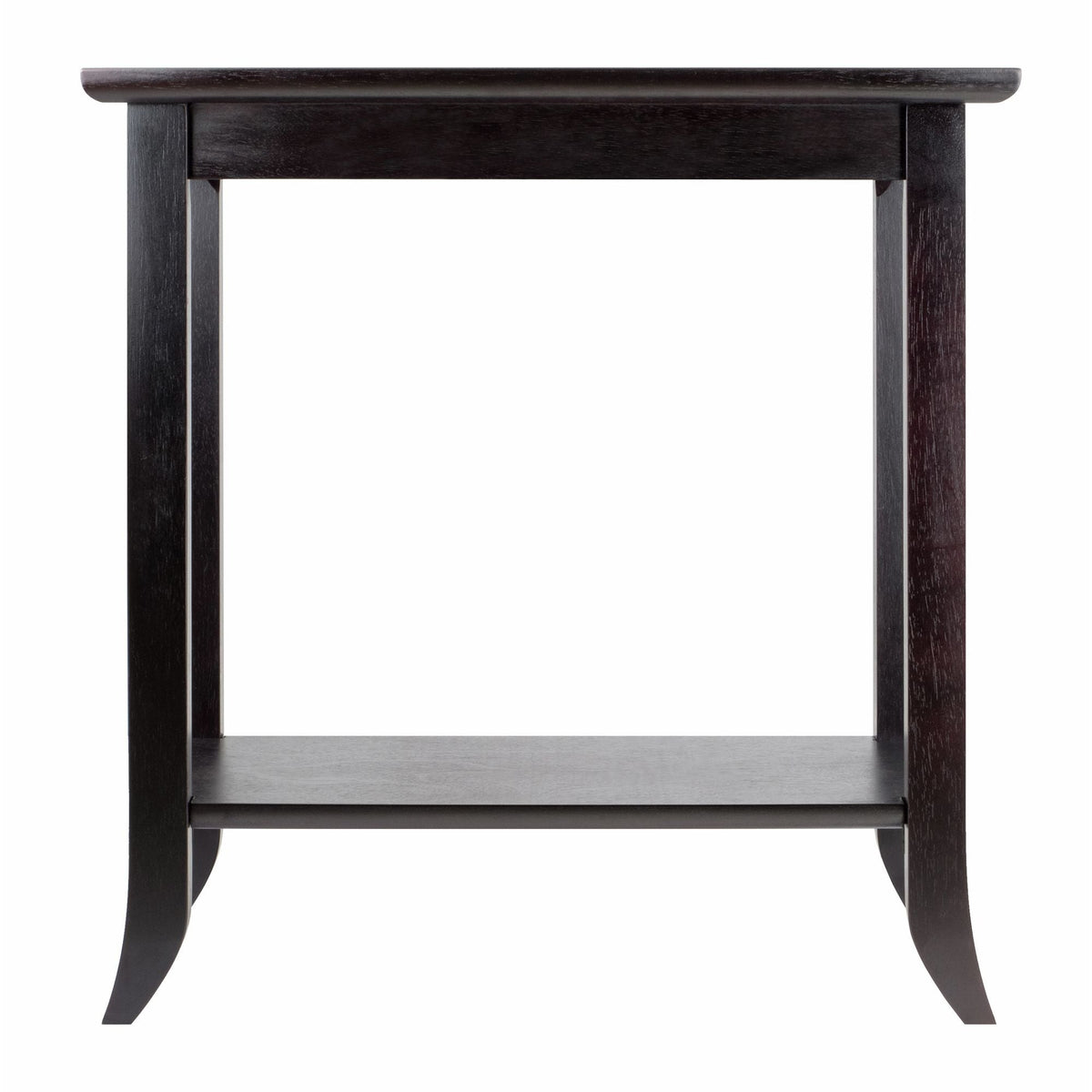Genoa Rectangular Console Table with Glass Top and Shelf Elegant End Table