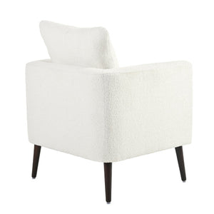 Solid Wood Leg Fabric Armchair FCJ Comfortable Tufted Scandinavian Home Office Bar Home Furniture Accent Chair Made Leather