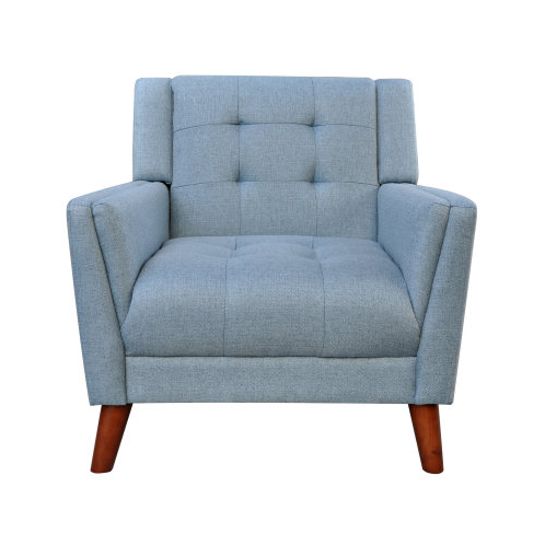 FCJ Greenmont Luxury Upholstered Armchair Convertible Accent Chair Extendable Massage Feature for Home Office Living Room Bar