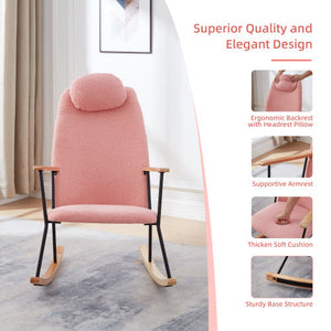 Modern Comfortable Upholstered Rocking Side Chairs for Home Office Bar Children's Bedrooms Living Rooms by FCJ