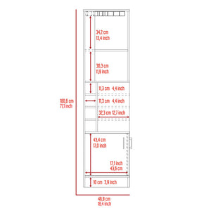Seattle Bar Cabinet, Eight Bottle Cubbies, Two Large Open Shelves