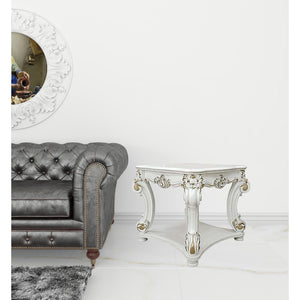 26\" Antique Pearl HMS Manufactured Wood Square End Table Console Tables Product