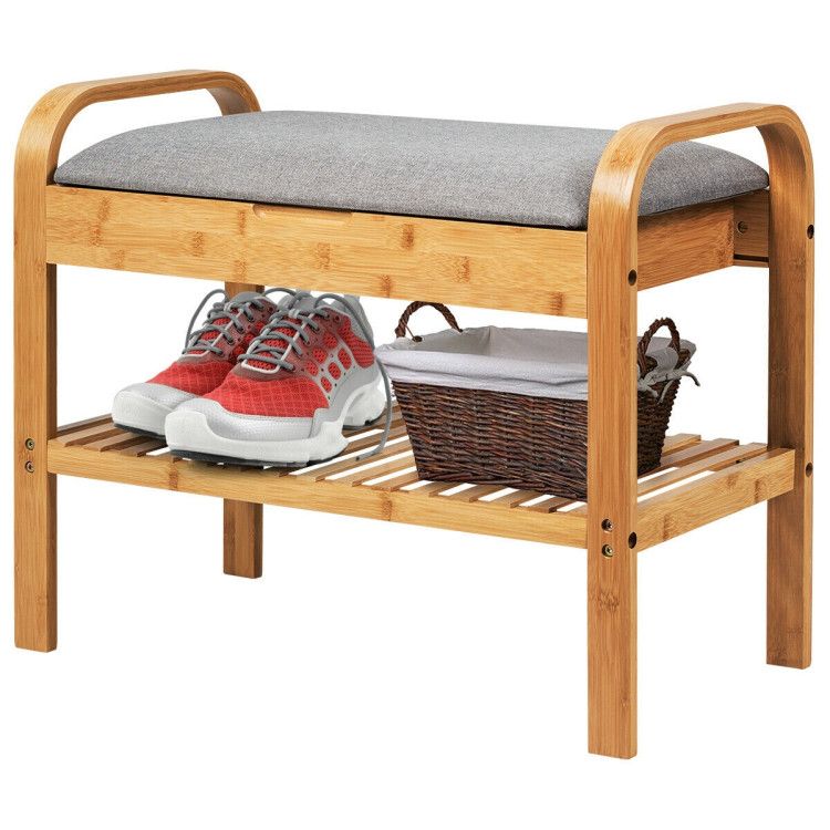 Entryway Hallway Bedroom Shoe Rack Bench with Storage Shelf for Organizing Your Footwear
