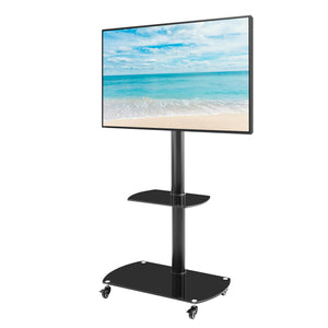 Wall-Mounted Floating TV Stand Modern Media Console with Hidden Storage Height Adjustable Rolling TV Stand with Locking Wheels