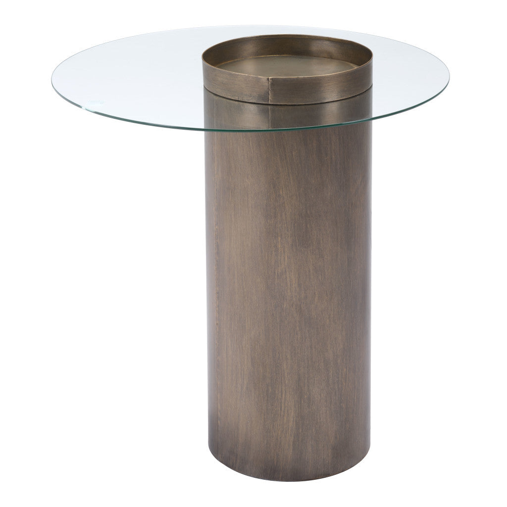 HMS Contemporary Antique Gold End Table Handmade Modern Design Mirrored Finish Wooden Glass Marble for Home School Furniture