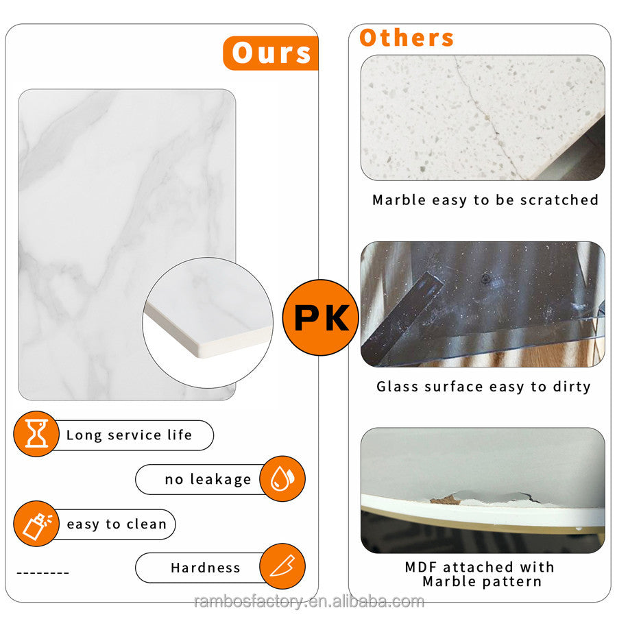 US Free Shipping Modern Living Room Center Furniture Coffee Table Marble Pattern Tea Table with Open Storage