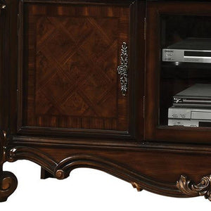 HMS 74 Dark Brown Solid Wood TV Stand Elegant and Durable Furniture
