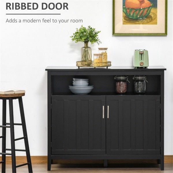 Black Kitchen Cabinet Stylish Display & China Cabinet
