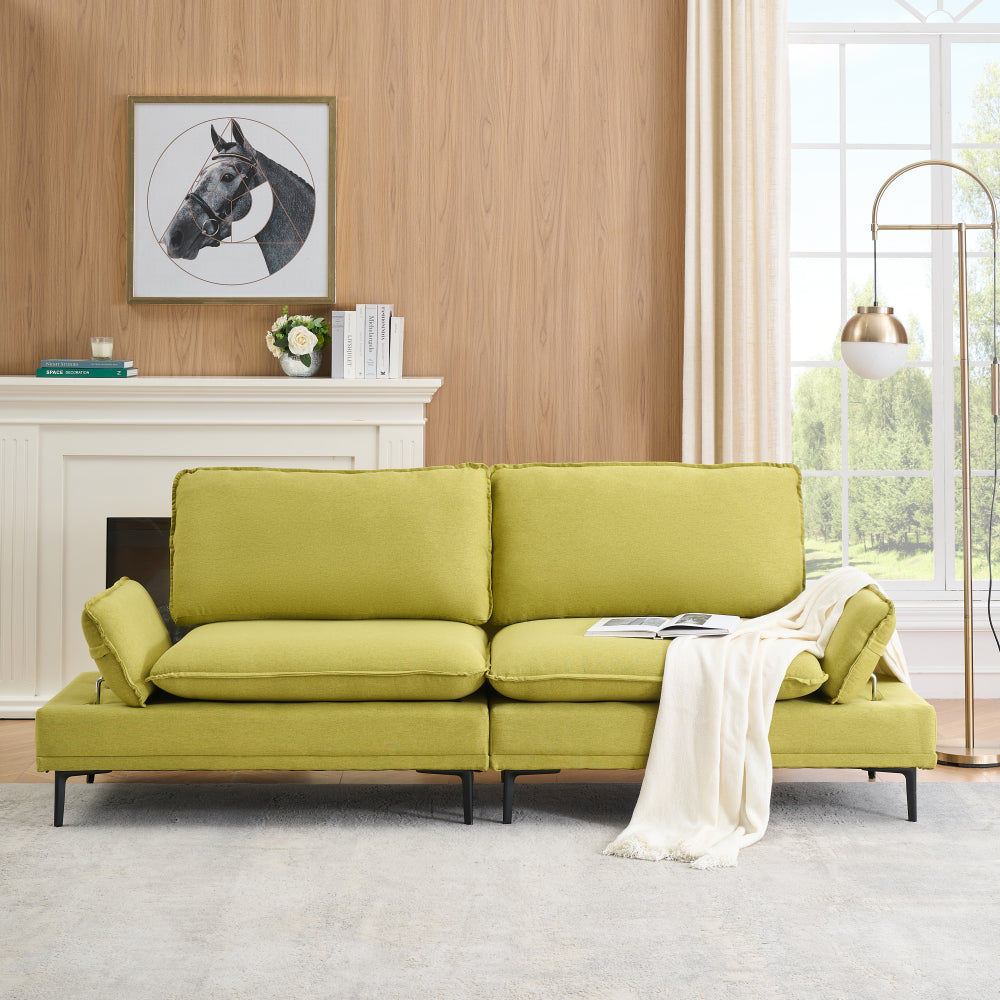 Elegant and Rustic in 89   Inches of Cotton and Linen,sofa Custom-made for Apartments, Living Rooms and Offices