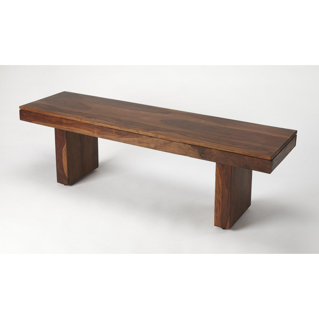 HMS Modern Chunky Solid Wood Coffee Table Bench