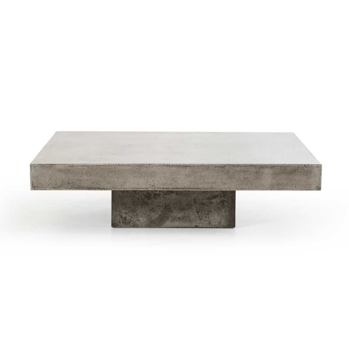 HMS 43\" Gray and Dark Gray Concrete Square Block Coffee Table