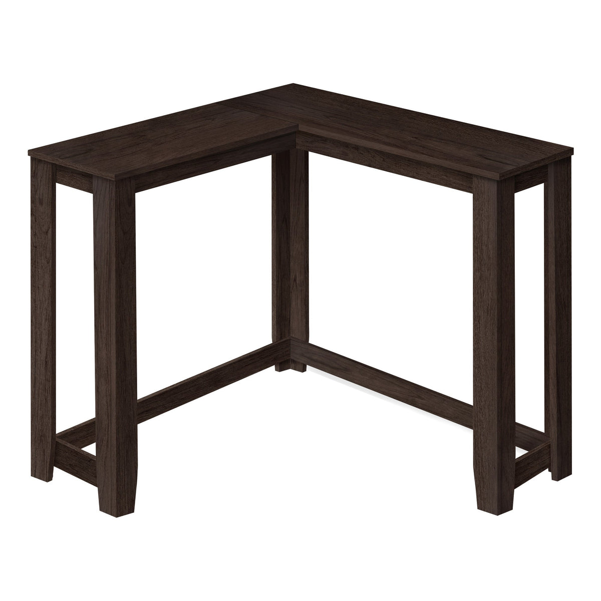 Hms 36\" Espresso Solid Wood Distressed Corner Console Table