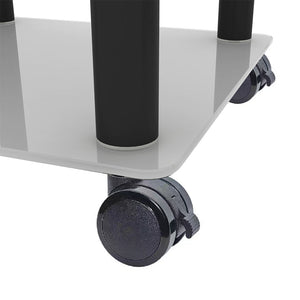 Movable Living Room Tables , Glass Sofa Table with Wheels , Easy to Move 3 Options Setting