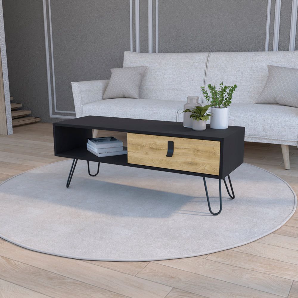 Magness Black/Macadamia Coffee Table for Living Room