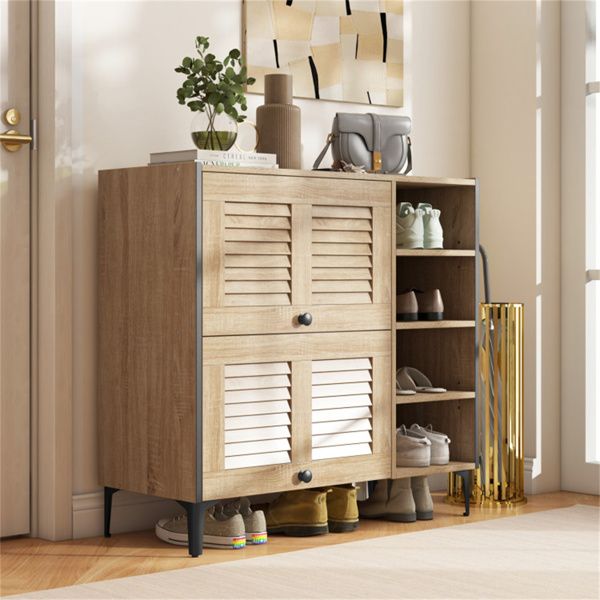 Adjustable Shelf Entry Shoe Cabinet with Flip Door for Shoe Racks