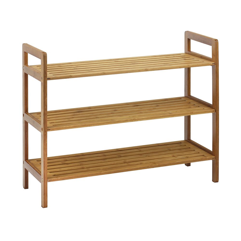 3-Tier Natural Bamboo Shoe Rack