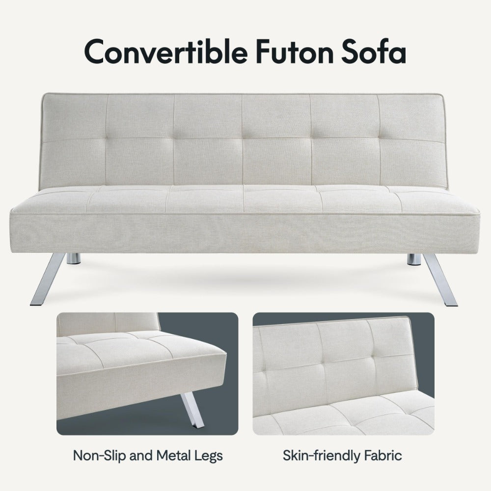 Fabric Convertible Sofa Bed, Folding Sleeper for Living Room for Living Room