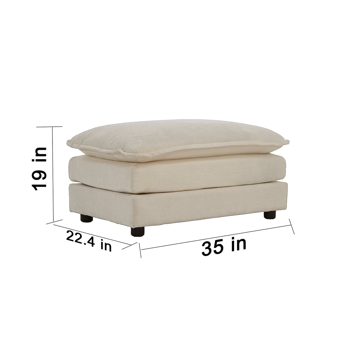 Modern Accent Chair with Ottoman Living Room Club Chair Chenille Upholstered Armchair Reading Chair for Bedroom