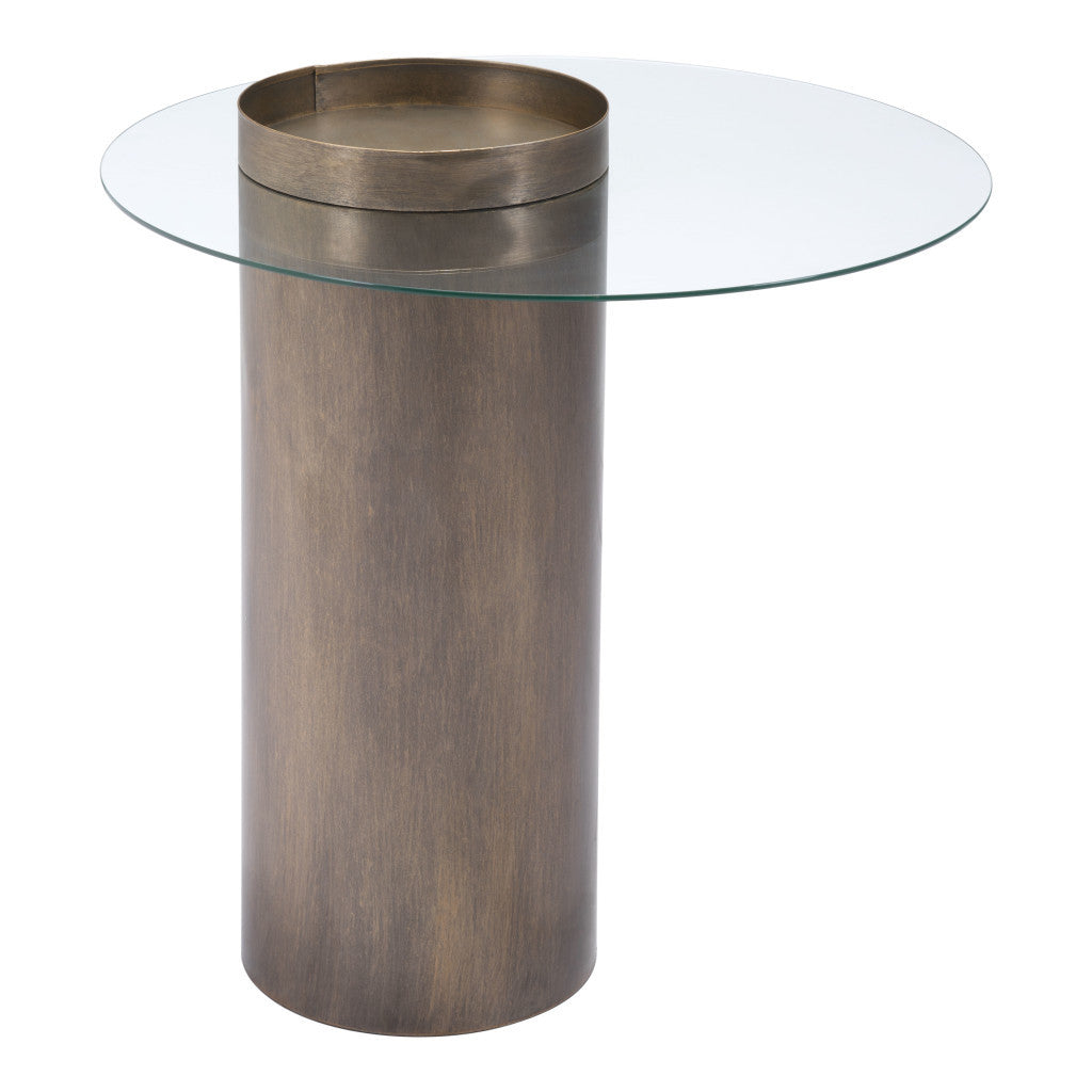 HMS Contemporary Antique Gold End Table Handmade Modern Design Mirrored Finish Wooden Glass Marble for Home School Furniture