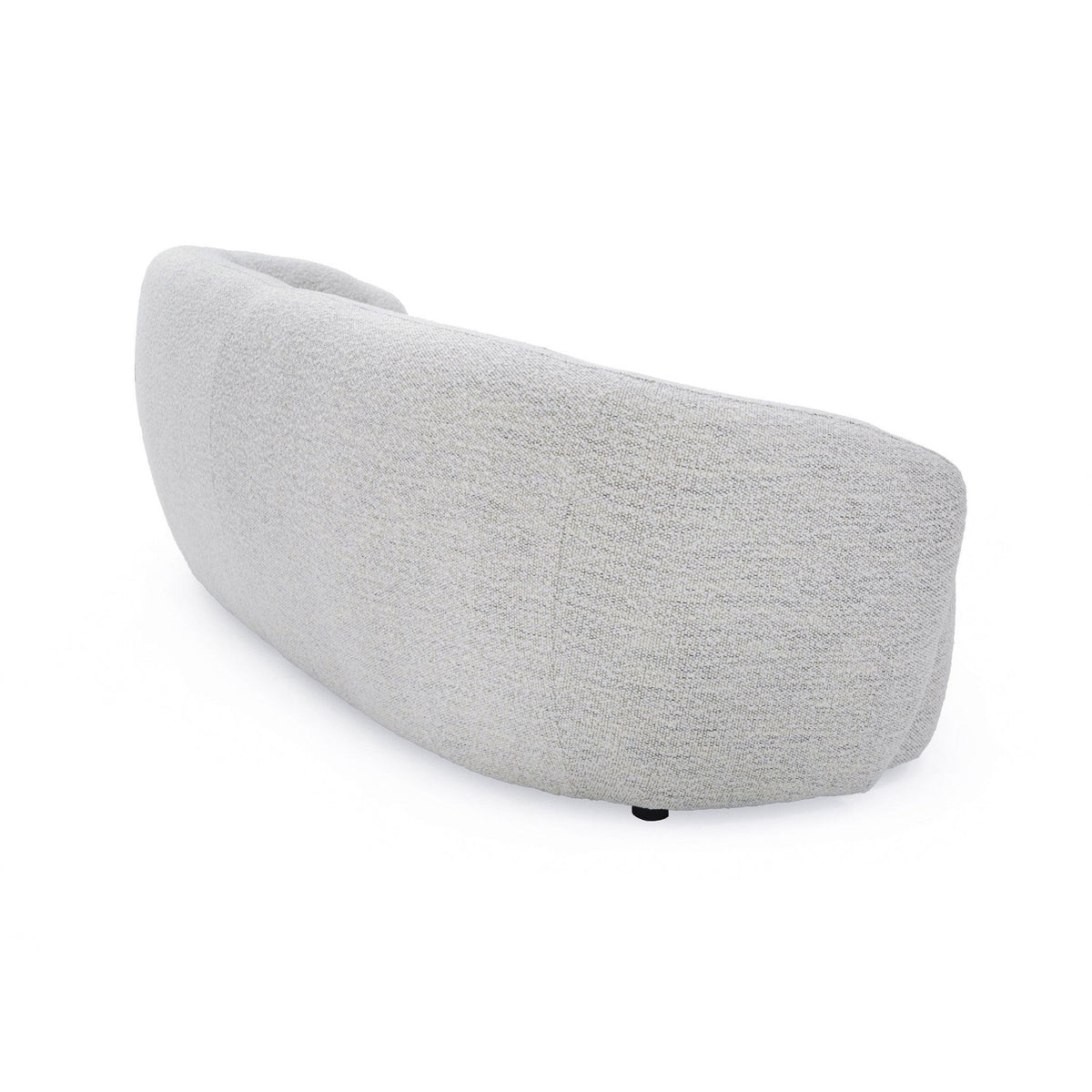 HMS 90 Contemporary Chesterfield Sofa Off-White Fabric with Black Legs for Living Rooms