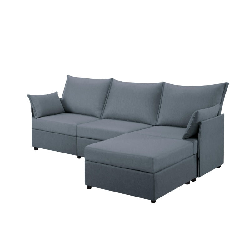 93.7"  Sectional Sofa with Ottoman
