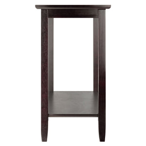 Genoa Rectangular Console Table with Glass Top and Shelf Elegant Home Furniture
