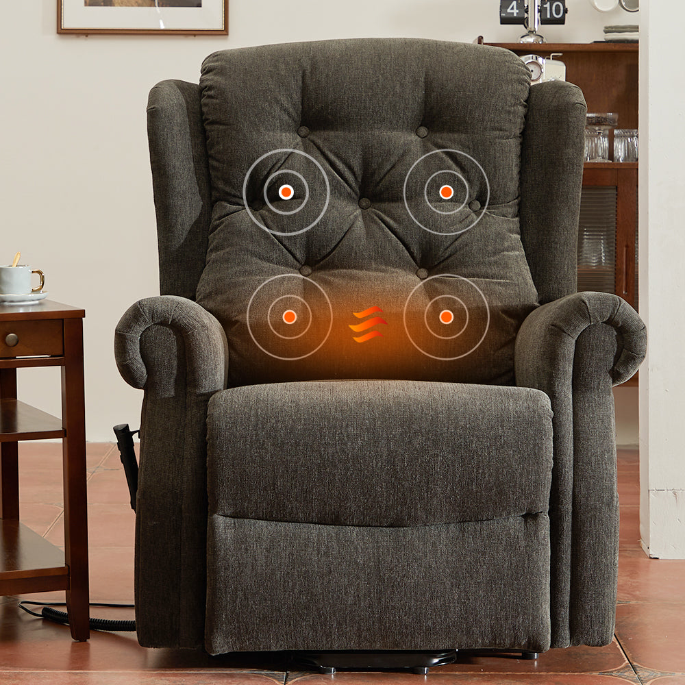 Hot Sales Flat Lifting Chair Recliners Dual Motor Modern Fabric Single Sofa Chair