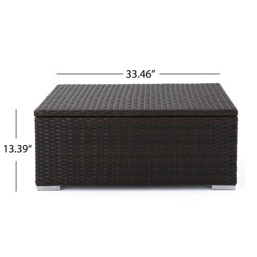 SANTA ROSA Convertible Coffee Table Multi-Functional Farmhouse Style Living Room Furniture Metal and Wood for Entry Use
