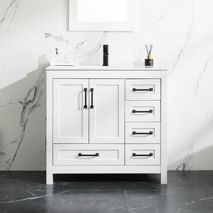 US Overseas Warehouse Free Shipping Black Storage Buffet Cabinet 3 Doors Sideboard Cabinet with Adjustable Shelf